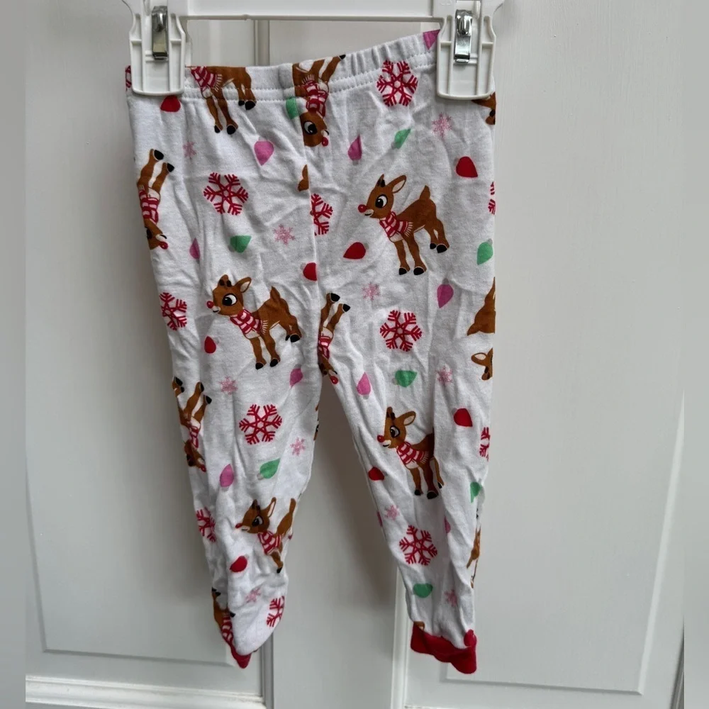 Rudolph the Red Nose Reindeer 18M Boys Girls Pajama Bottoms